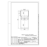 Loro-Übergangsrohr auf rund DN100 von quadratisch 100x100 mm