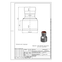 LORO-X Anschlussstück DN 100 an Kunststoff-Abflussrohr-Muffe (KA) 150