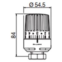 Comfort-Thermostatkopf Uni LH mit Null- stellung weiß M30x1,5