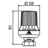 comfort-Thermostatkopf Uni XH M 30x1,5 mit Nullstellung...
