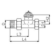 comfort-Thermostat-Ventilunterteil Bau- reihe AV 9 DN 15 (1/2") Durchgangsform