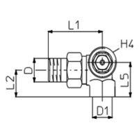 comfort-Thermostat-Ventilunterteil Bau- reihe AV 9 DN 15 (1/2") Winkeleck links