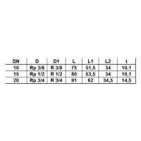 comfort-HK-Rücklaufverschraubung Combi 3 DN 10 (3/8") Durchgangsform