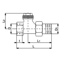 comfort-HK-Rücklaufverschraubung Combi 3 DN 10 (3/8") Durchgangsform