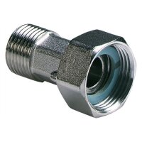 comfort-Zählerverschraubung Chrom 1/2" AG x 3/4" Überwurfmutter