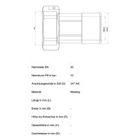 comfort-Zählerverschraubung 3/4" AG x 1"...