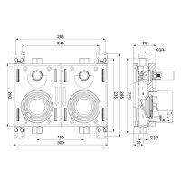 comfort-Montageblock MB-KOAX 2" Duo DN 20...