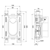 comfort-Montageblock MB-TK-Mono DN 20 (3/4") IG aus...