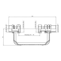 comfort-WZ-Bügel Edelstahl f MNK Q3 4,0 1" AG/1" Steigrohr 105mm, starr