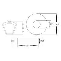 comfort-Ventilgriff-Set f. Innenoberteil KOAX...