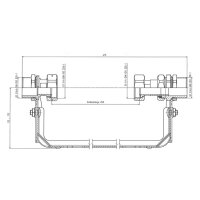 comfort-WZ-Bügel Edelstahl f MNK Q3 10 11/4" AG/11/4" waagrecht 260mm,verstellb