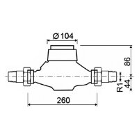 comfort-Hauswasserzähler MNK Q3 10 DN 25 (1")...