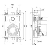 comfort-Montageblock MB-KOAX 2" Mono DN 20...