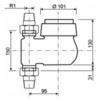 comfort-Hauswasserzähler MNK Q3 10 DN 25 (1")...