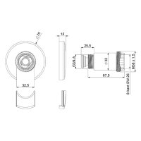 comfort-Mantelrohr DN 20 (3/4") mit Rosette chrom...