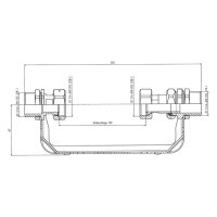 comfort-WZ-Bügel Edelstahl f MNK Q3 10 11/4" AG/11/4" Steigrohr 150mm, starr