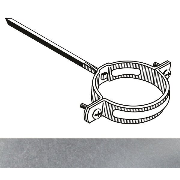 Verzinkte Standrohrschellen 90mm DN 80 mit kurzem Stift