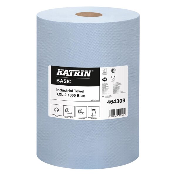 K-Rolle blau 2-lagig 38x36cm 1000 Blatt