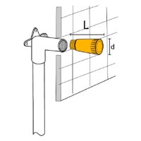 Universal-Baustopfen 1/2" rot mit Messinggewinde