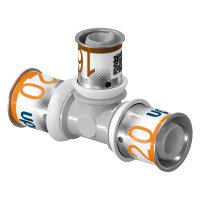 Uponor T-Stück reduziert S-Press PLUS PPSU 20-16-20, grau bzw. schwarz