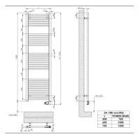 Sanibel 1001-Badheizkörper Elektro A20 gerade BH...