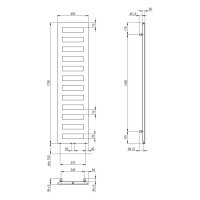 Sanibel 3001-Designbadheizkörper D1 A20 50mmBH 1750...