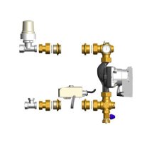 Watts-Festwertregelset FWR25 z. Anschluß an FBH-Verteiler mit Hocheffizienzpumpe