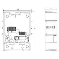 comfort-Wandeinbaukasten ohne Abdeckung Typ Unibox T-RTL vario f Einzelraumreg.