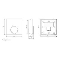 Zewotherm-Raumthermostat 230 V Aufputz / Analog