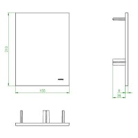 OVENTROP-Abdeckung für Unibox vario geschlossen, weiß