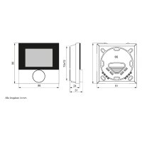 Zewotherm Uhrenthermostat LCD 230 V Heizen / Kühlen,...