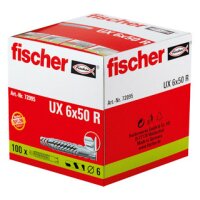 fischer Universaldübel UX 6x50 R mit Rand