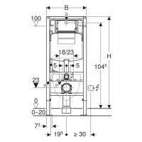 Geberit Duofix für Wand-WC, 112cm mit Sigma UP-Spk. 12 cm