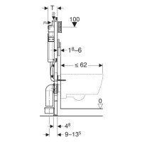 Geberit Duofix für Wand-WC, 112cm mit Sigma UP-Spk. 12 cm