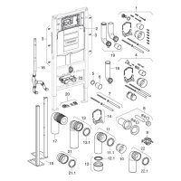 Geberit Duofix für Wand-WC, 112cm mit Sigma UP-Spk. 12 cm