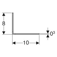 GEBERIT Duofix Systemwinkel verzinkt, horizontaler Einbau (111.846)