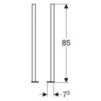 GEBERIT Duofix Fußverlängerungsset für Fußbodenaufbau 20x40 cm (111.848)