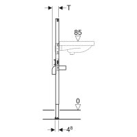 Geberit-Duofix für Waschtische mit Ein- lochbatterie Bauhöhe 1120mm