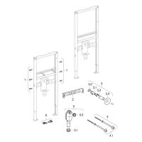 Geberit Duofix für Waschtische mit Ein- lochbatterie Bauhöhe 1120 mm für BF