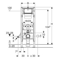 Geberit-Duofix-Montageelement f.Wand-WC behinderten- und seniorengerechte Ausf.