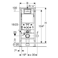 Geberit DUOFIX Basic Montagelement für Wand WC 458103