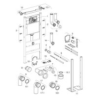 Geberit DUOFIX Basic Montagelement für Wand WC 458103