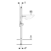 Geberit-Duofix Basic für Waschtisch Einlocharmatur, BH 1120, inkl. Bef.-satz