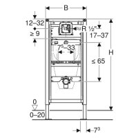 Geberit Duofix Urinal Universal 112 - 130 cm Ersatz für 111.685.00.1