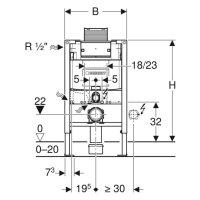 GEBERIT-DUOFIX für Wand-WC Bauhöhe 820 mm (111.003)