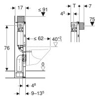 GEBERIT-DUOFIX für Wand-WC Bauhöhe 820 mm (111.003)