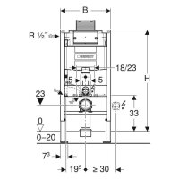 GEBERIT-DUOFIX für Wand-WC Bauhöhe 980 mm (111.030)