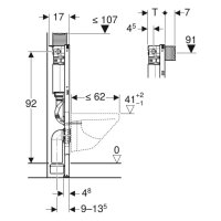 GEBERIT-DUOFIX für Wand-WC Bauhöhe 980 mm (111.030)