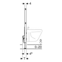 Geberit Duofix für Wand-Bidets Bauhöhe 980 mm