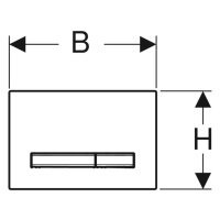 GE Geberit Betätigungsplatte Sigma50 für 2-Mengen-Spülung weiss